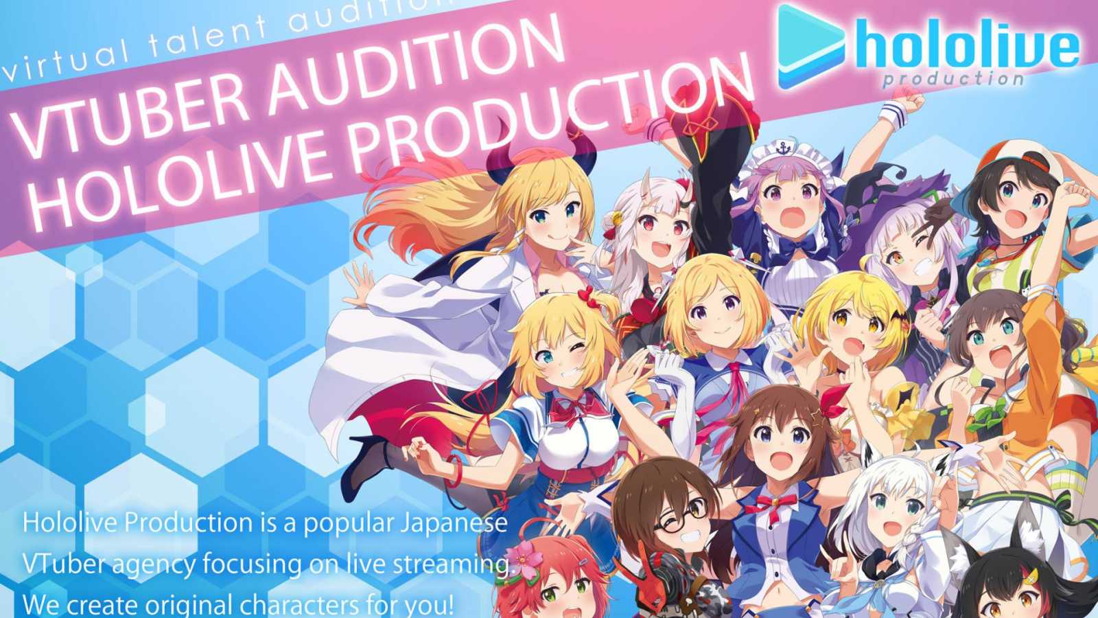 Hololive Production Begins Auditioning VTubers from English-Speaking Countries © Hololive Production. All rights reserved.