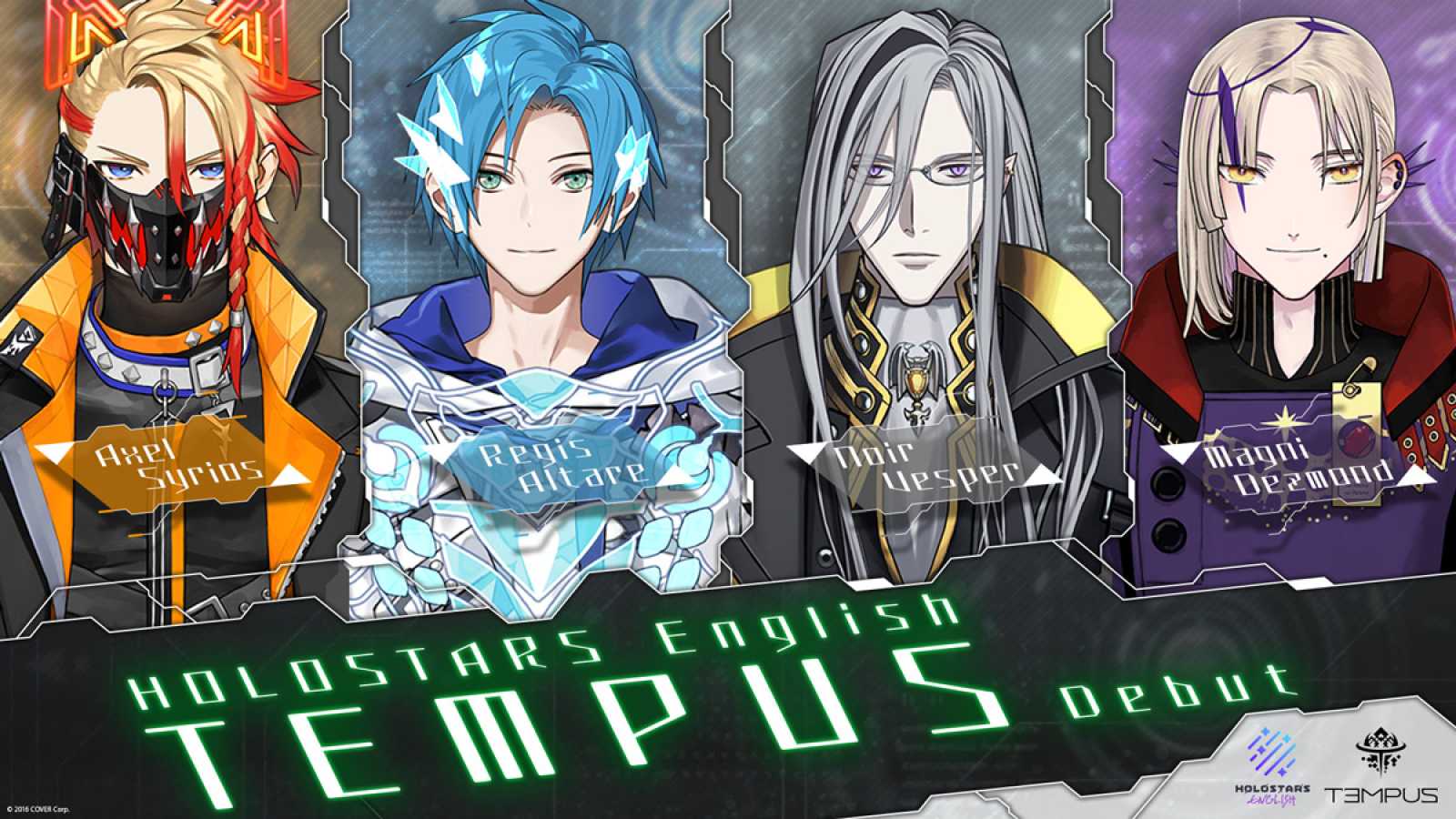HOLOSTARS Debuts Male English-Speaking VTuber Unit TEMPUS © COVER Corp. All rights reserved.